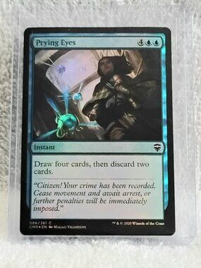 5/$20 Mint 2020 MTG Prying Eyes C Foil Card 086/361 Deckmaster!!